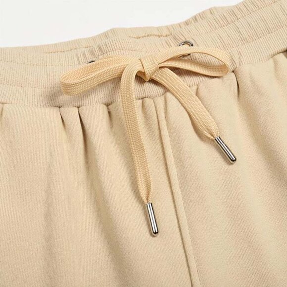 Ami Paris Cream Logo Embroidered Drawstring Shorts - Picture 3 of 10